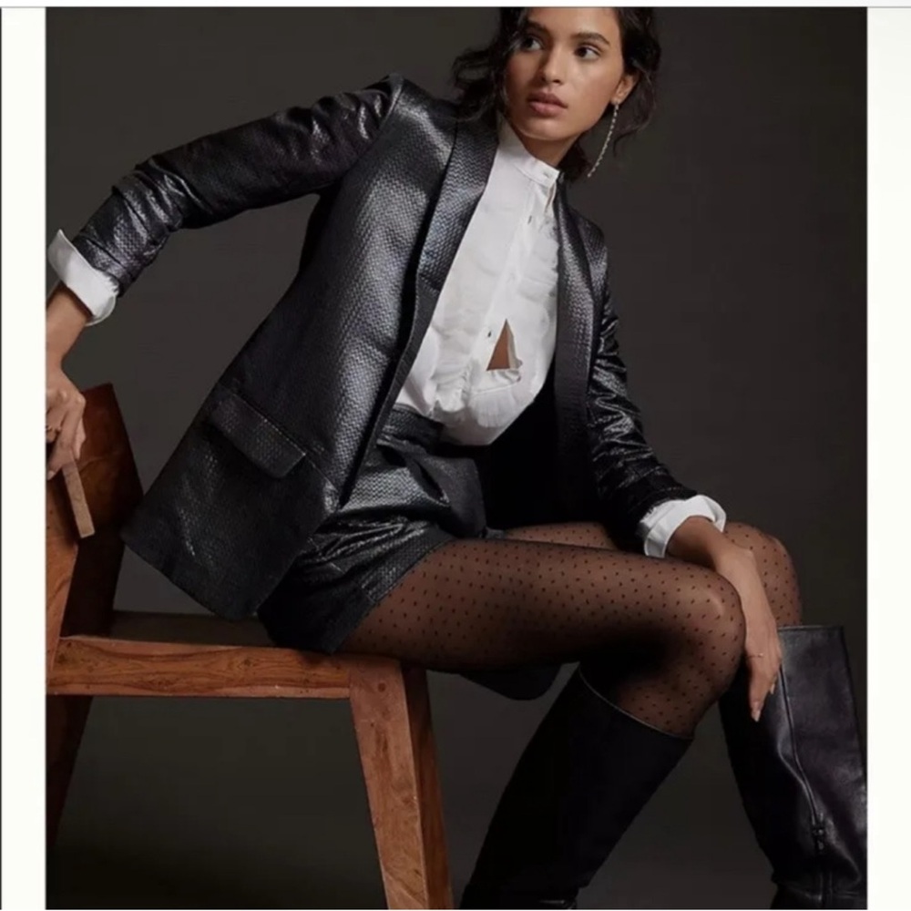 Hutch Elegant Textured Metallic Women's Blazer